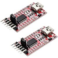 Yizhet 2pcs FTDI Adaptador FT232RL USB a TTL Serial Adaptador Convertidor 3.3V 5.5V Module para Arduino y Raspberry Pi